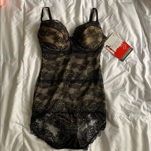 Skinny girl lace bodysuit